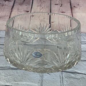 Vintage ROGASKA Richland concave crystal bowl handmade In Yugoslavia
